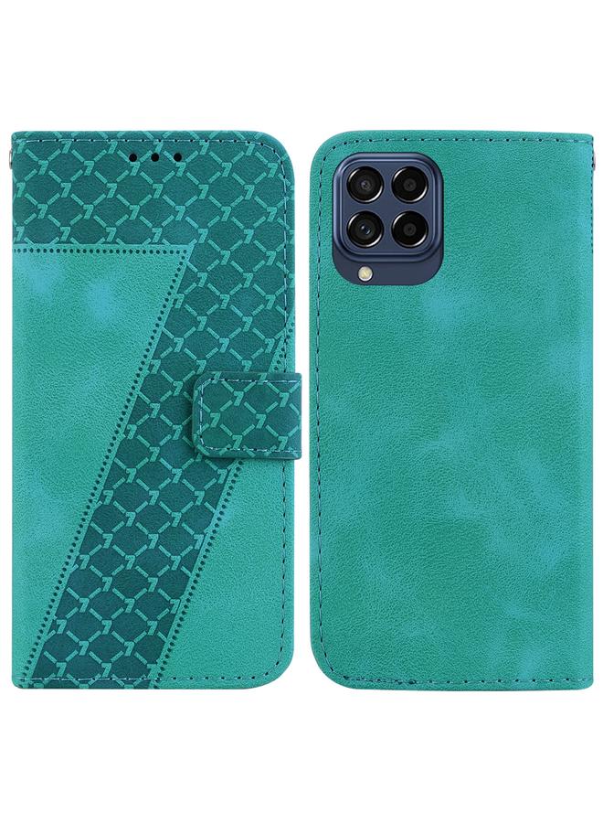 S-TOP Case For Samsung Galaxy M33 5G Seven-shaped Embossed Leather Phone Case - Image 1