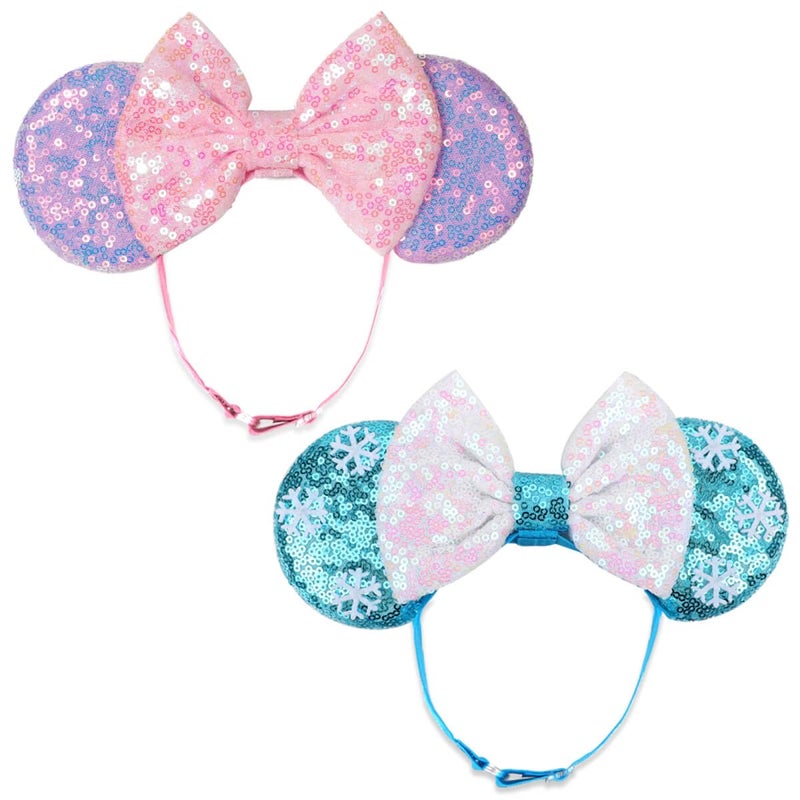 AQOKKA Mouse Ears Headbands with Bow Minnie Ears Cosplay Costume Hair Accessories for Women Girls Birthday Party Decoration - Image 5