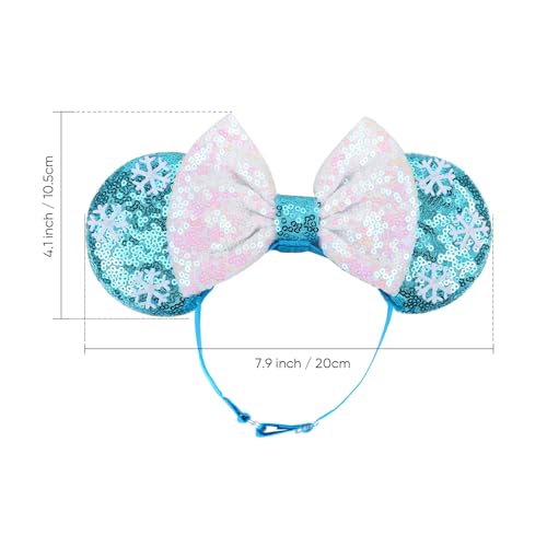 AQOKKA Mouse Ears Headbands with Bow Minnie Ears Cosplay Costume Hair Accessories for Women Girls Birthday Party Decoration - Image 2