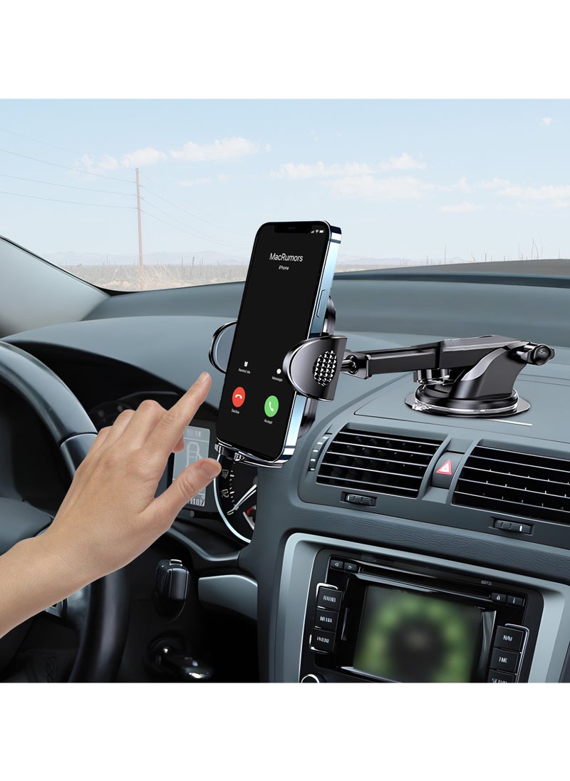 HM2A - Car Phone Holder, Long Arm Suction Cup Holder, Mobile Phone Holder For Car Dashboard, Windshield, and Air Vent. Car Accessories Interior Compatible with Most Mobiles - Image 1