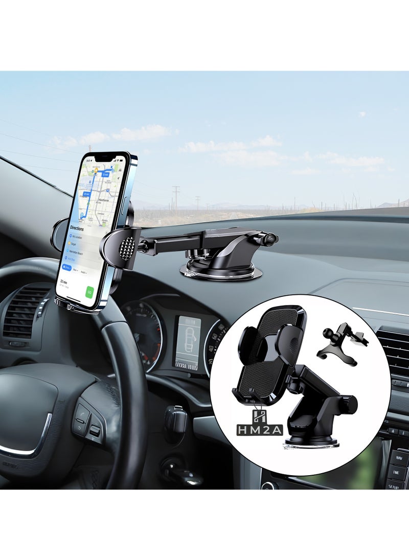 HM2A - Car Phone Holder, Long Arm Suction Cup Holder, Mobile Phone Holder For Car Dashboard, Windshield, and Air Vent. Car Accessories Interior Compatible with Most Mobiles - Image 1