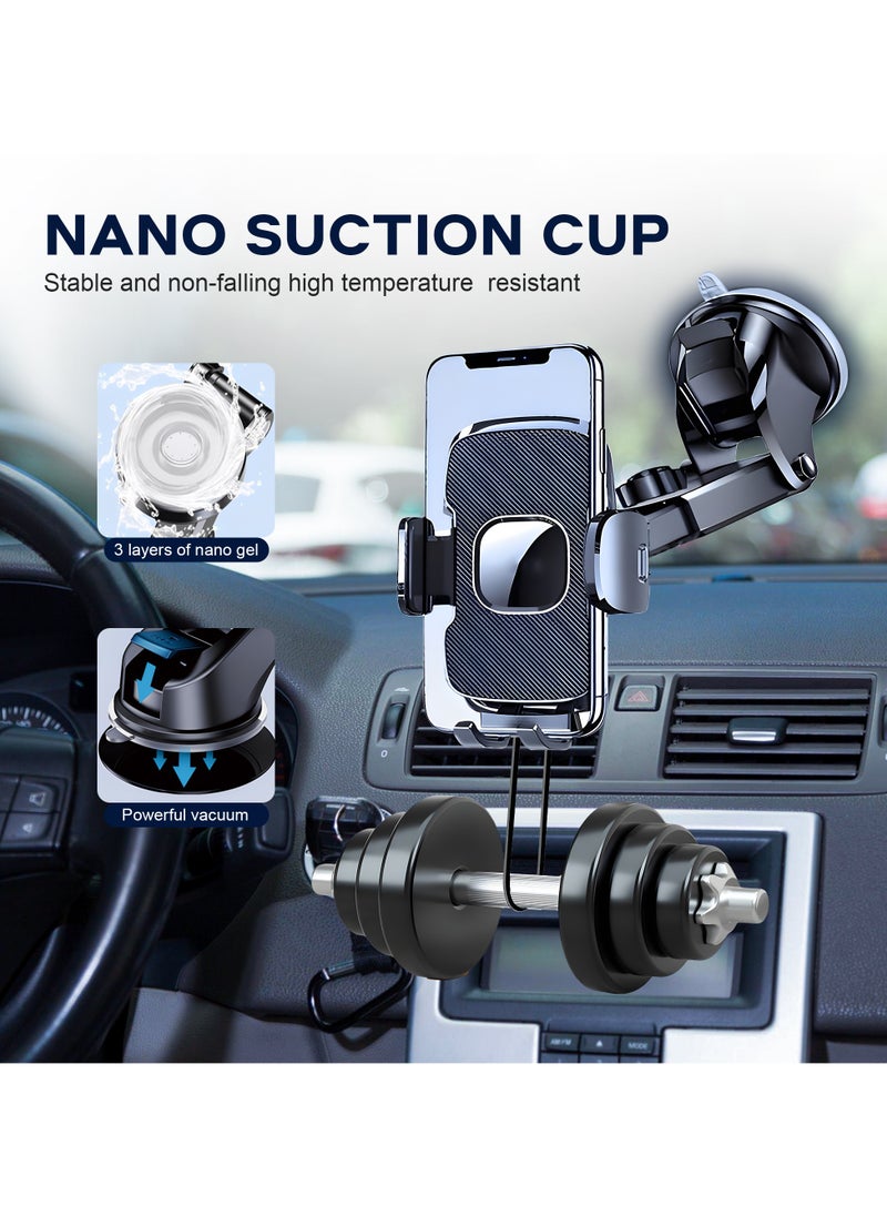 HM2A - Car Phone Holder, Long Arm Suction Cup Holder, Mobile Phone Holder For Car Dashboard, Windshield, and Air Vent. Car Accessories Interior Compatible with Most Mobiles - Image 1