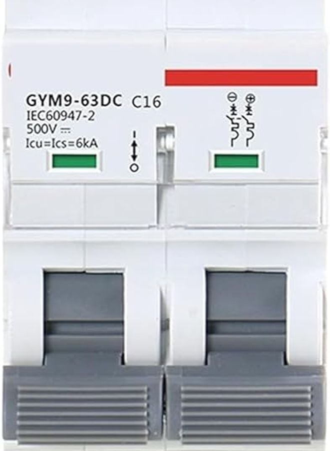 Din Rail DC MCB 2P 6KA 500V Mini Circuit Breaker 16A Size Gym9 Dc Mcb 2p Color - Image 4