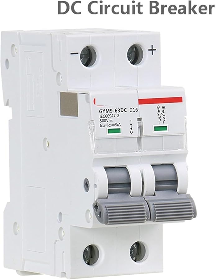 Din Rail DC MCB 2P 6KA 500V Mini Circuit Breaker 16A Size Gym9 Dc Mcb 2p Color - Image 3