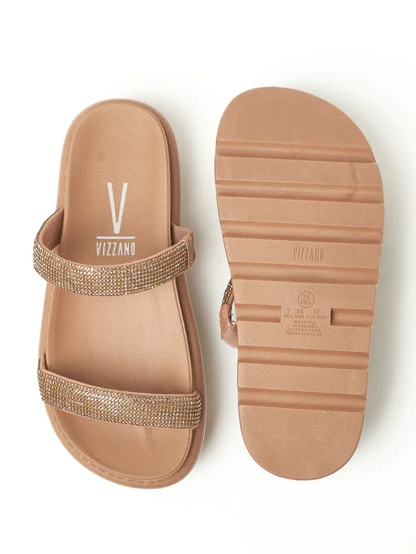 VIZZANO Flat Sandals for Women – Stylish Ladies Flat Sandals & Comfortable Flat Slippers
