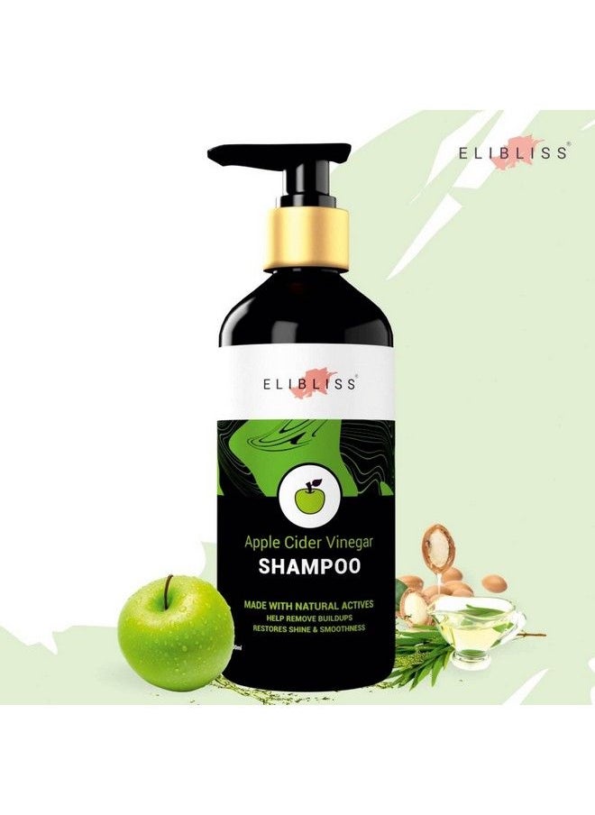 ELIBLISS - Apple Cider Vinegar Shampoo Antibreakage Hair Growth & Damage Control Free From Paraben & Mineral Oil 300 Ml Pack Of 2 - Image 1