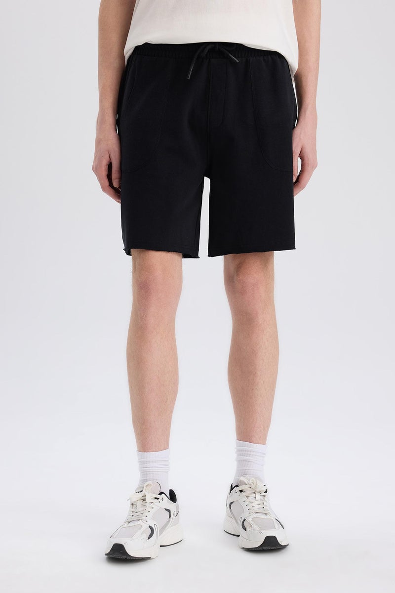 DeFacto Man Slim Fit Thin Sweatshirt Fabric Super Skinny Hem Shorts - Image 1