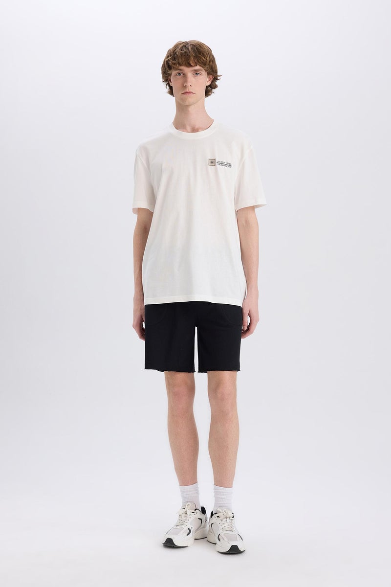 DeFacto Man Slim Fit Thin Sweatshirt Fabric Super Skinny Hem Shorts - Image 2