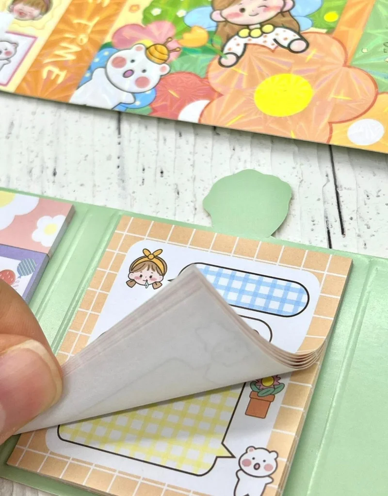 Kağıt Gemi Dükkan Paper Ship Shop Cute Bee Costumed Girl and Teddy Bear Post-It / Sticky Note / Index