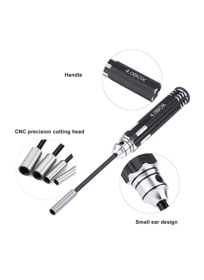 Generic - Hex Nut Driver Set Hexagonal Head Nut Wrench 4.0/5.5/7.0/8.0mm 4Pcs RC Repair Tools Kit Socket Screwdrivers for RC Cars Model Airplanes Sportinggoods Deformation Model - Image 1