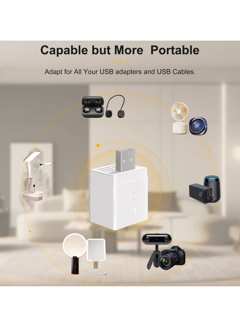 UanTii Smart Adapter Tuya Wifi USB Adapter Timing Schedule Smart Plug,Works with Smart Life App,Woks with Alexa and Google Home;3gang - Image 4