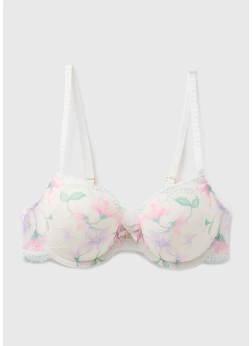 Matalan Cream Floral Bra