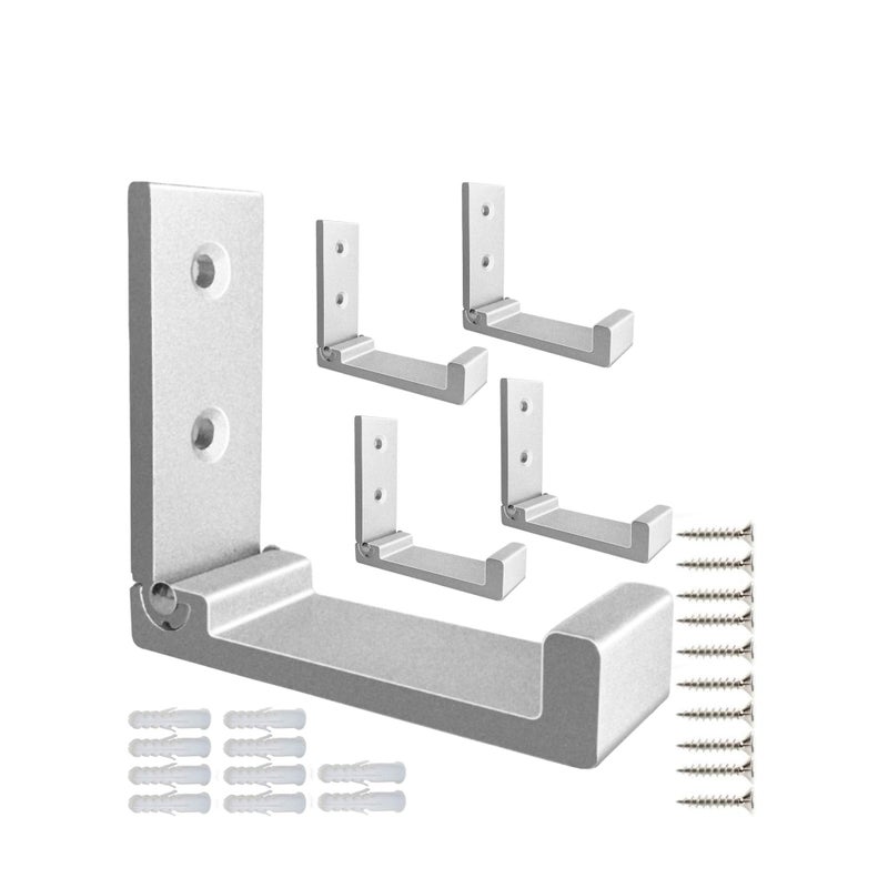 SOLARAE 5 Pcs Folding Coat Hooks Wall Hooks for Hanging Coat Towel Hooks Hardware Heavy Duty Aluminum Alloy Headphone Holder Hooks No Rust Wall Mounted Bags Fitness Equipment - Image 1