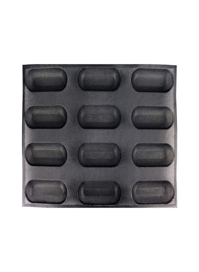 FETESUR Hot Dog Molds Non Stick Bread Loaf Molds Baguette Pan Food Grade Silicone Bread Baking Mold 12 Loaf 40 x 60 for making Bread - Image 1