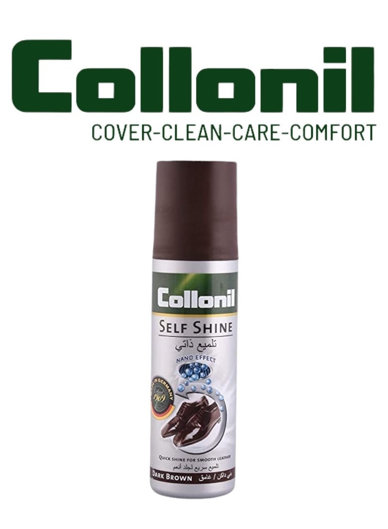 Collonil Collonil Self Shine Shoe Polish Dark Brown, 100ml – Instant Shine and Leather Protection 