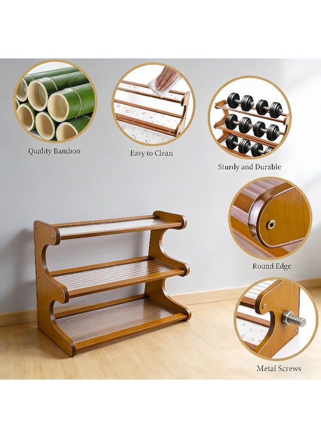 Coffee Station Organizer 3 Tier, Coffee Mug Holder Bamboo Cup Rack, Home Storage Mugs Hooks for Kitchen Countertops, Tea Bar Accessories, Matcha Stand, Cups, Condiment Storage Rack - Image 3