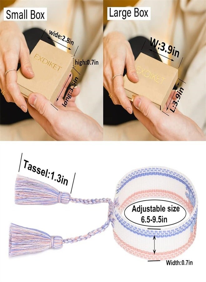 KASTWAVE Woven Friendship Bracelets, Exquisite Word Wristband Bracelets, Bohemian Handmade Friendship Bracelets for Women Girls - Image 3