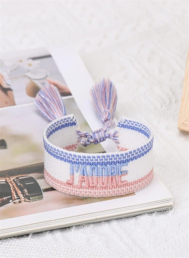 KASTWAVE Woven Friendship Bracelets, Exquisite Word Wristband Bracelets, Bohemian Handmade Friendship Bracelets for Women Girls - Image 5