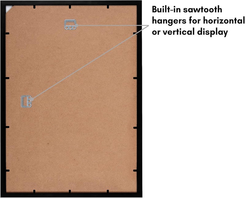 Americanflat 14x20 Picture Frame with Polished Plexiglass - Signature Collection - Gallery-Style Frames Made of Engineered Wood - Photo Frame for Wall Display - Black - Image 5