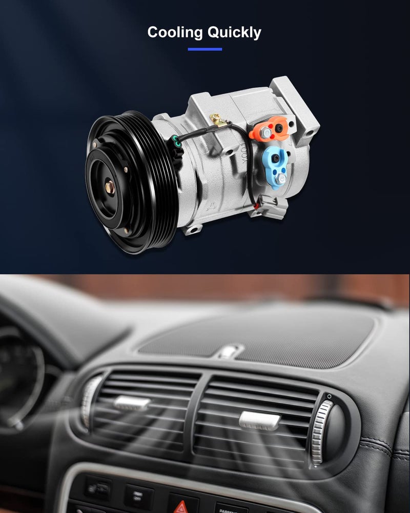ECCPP AC Compressor 2003-2006 for Acura MDX 3.5L 2003-2008 for Honda for Accord Odyssey Pilot Ridgeline 3.0L 3.5L Air Conditioning Compressor Rapid Cooling 10S20C - Image 5