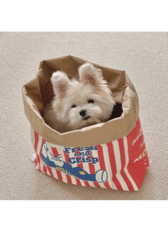 New Korean Creative Pet Popcorn Bags for Cats and Dogs Popcorn Kraft paper nest