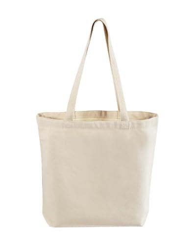 TBF Wholesale Canvas Tote Bags, 15"W x 16"H x 3"G, Cotton Reusable Grocery Shopping Bags, Blank, DIY Painting Printing Embroidery (3, Natural Tote Bags) - Image 3