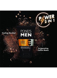 Pond's Men'S Energy Bright Face Wash Coffee Beans Bright Skin 50G  - Image 5