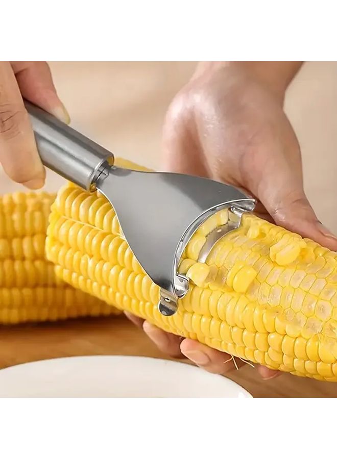 Nordic Silvery Stainless Steel Corn Kernel Remover Manual Corn Peeler Separator Tool - Image 4