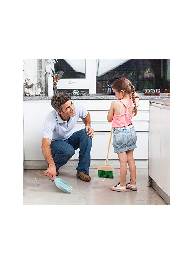 PROMASS Kids Clean Set 7 Piece Wooden Detachable Cleaning Toys Housekeeping Broom，Mop，Duster，Dustpan，Brush and Hanging Stand Pretend Kitchen Early Childhood Play Tools Kid-Sized for Toddler - Image 3