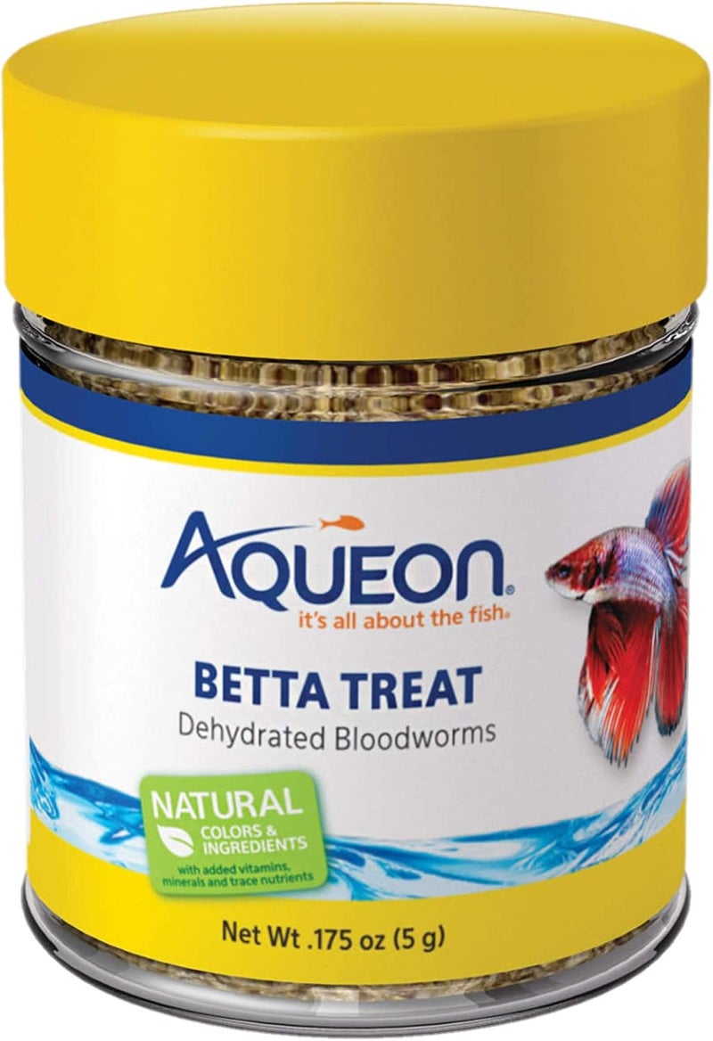 Aqueon Betta Treat Bloodworm Naturally Attracted Healthy Diet Natural, 175 oz - Image 1