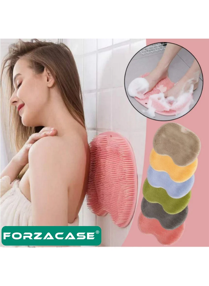 Forzacase Soft Silicone Suction Cup Bath Back Brush and Massage Mat - FC214