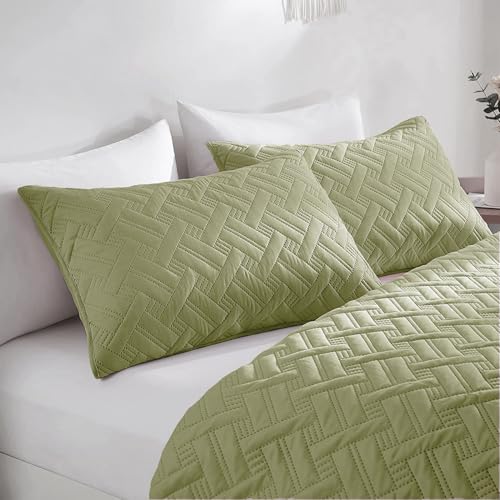 VAS COLLECTIONS Ultrasonic 280tc All Season Supersoft King Size bedcover/Rajaai Quilted Bedspread Ac Blanket/Comforter for Double Bed Durable and Lightweight 220 x 230 Cm (Green) - Image 3