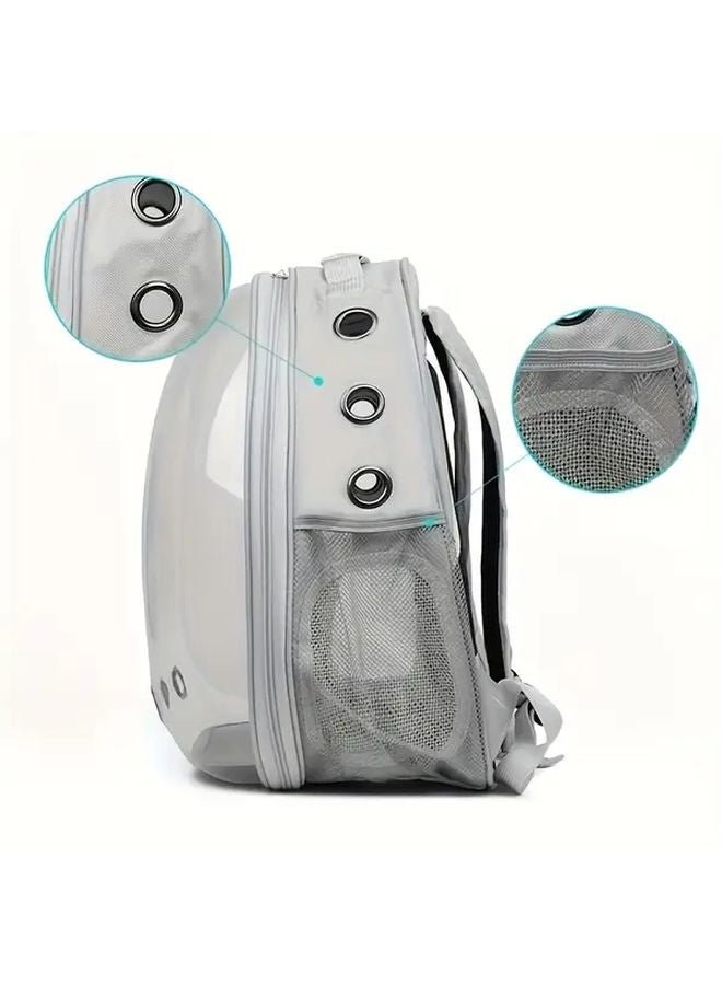 Pink Large Capacity Cat Backpack Pet Carrier Travel Bag Ventilation Safe Zipper - Image 5