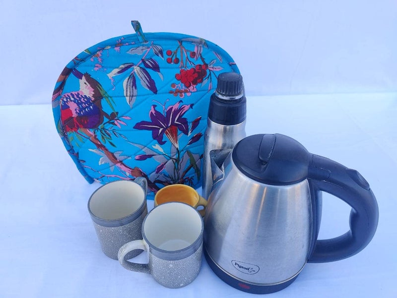 Malan Bai Mandala Tea Cozy Cover Hand Block Winter Tea Cozy Cotton Tea Kettle Warmer Pot Cover Hot Coffee Cover Handamde Kitchen Décor Brand: Malan Bai (Pattern 13) - Image 4