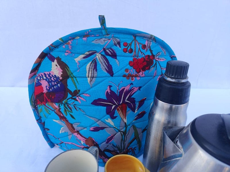 Malan Bai Mandala Tea Cozy Cover Hand Block Winter Tea Cozy Cotton Tea Kettle Warmer Pot Cover Hot Coffee Cover Handamde Kitchen Décor Brand: Malan Bai (Pattern 13) - Image 5