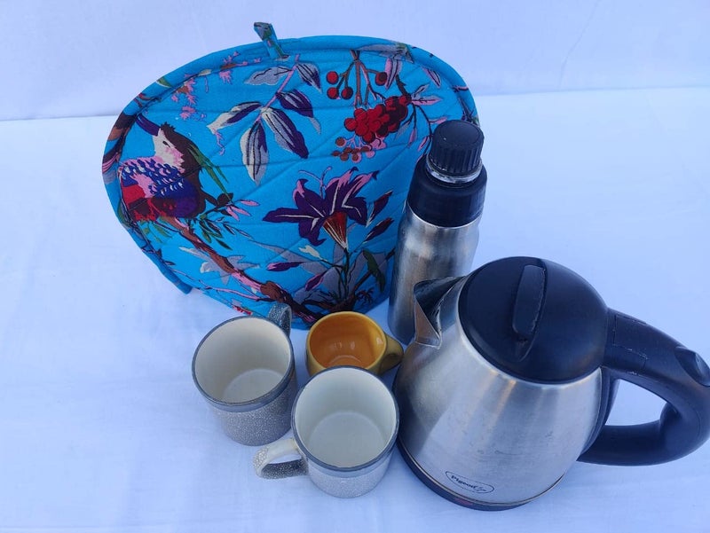 Malan Bai Mandala Tea Cozy Cover Hand Block Winter Tea Cozy Cotton Tea Kettle Warmer Pot Cover Hot Coffee Cover Handamde Kitchen Décor Brand: Malan Bai (Pattern 13) - Image 2