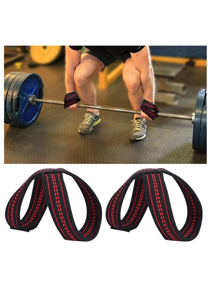 الشكل 8 حزام رفع الوزن حزام معصم DeadLift للسحب الشريط الأفقي الرفع القوي صالة الألعاب الرياضية معدات كمال الأجسام المتاحة بحجمين مختلفين - Image 5