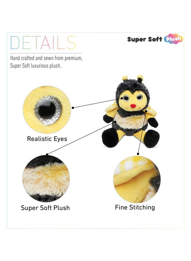 Puzzled Dollibu Sitting Bee Plush Super Soft Bee Insect Stuffed Animal Cute Realistic Stuffed Animal Bee Plush Toy For Boys And Girls Adorable Insect Plush Bee Gift For Baby Kids And Adults 7 Inches  - Image 2
