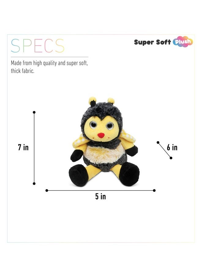 Puzzled Dollibu Sitting Bee Plush Super Soft Bee Insect Stuffed Animal Cute Realistic Stuffed Animal Bee Plush Toy For Boys And Girls Adorable Insect Plush Bee Gift For Baby Kids And Adults 7 Inches  - Image 3