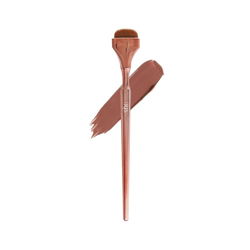Iris Cosmetics Iris Luminous HD Nose Contour Brush  Expert Makeup Tool for Precision Contouring  CrueltyFree  Vegan  Synthetic Fibres  Best Nose Contour Brush  Rose Gold - Image 1