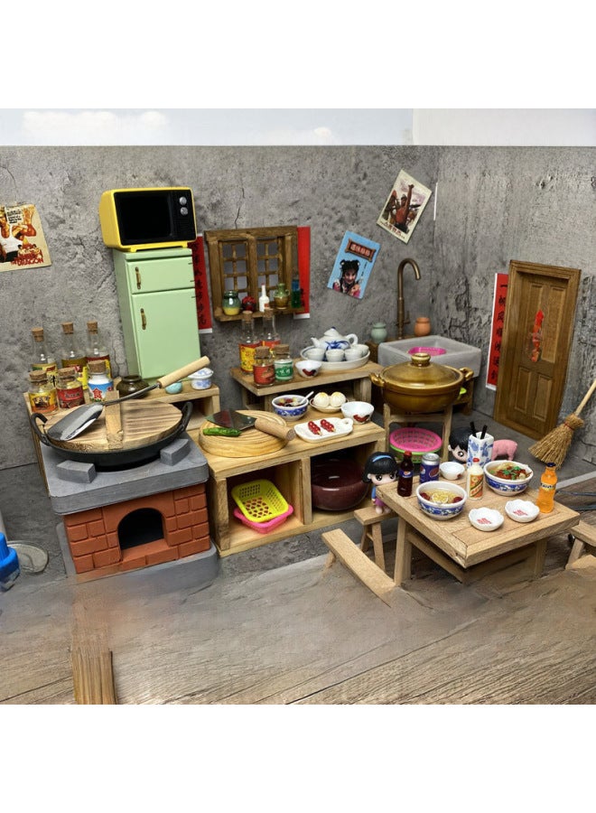 Internet Celebrating Small Kitchen Cooking Full Set Toys For Cooking Mini Real Edition Children's Stove Miniature Edible Cookware-Color:Upgrade Special Package T3 - Image 2
