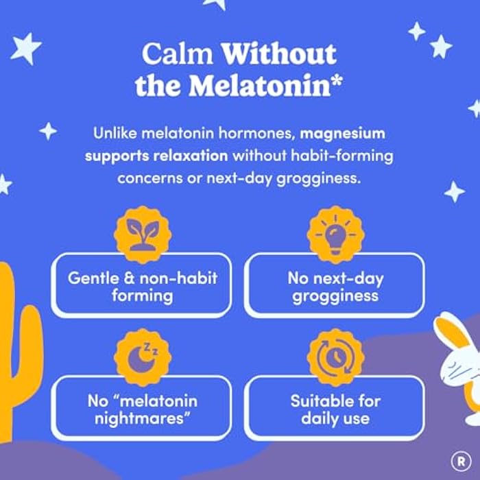 FIRST DAY Kids Magnesium Citrate Gummies (Ages 4+) with No Melatonin | Calm Kids Magnesium Gummies | Bedtime Supplement for Better Sleep with Suntheanine® L-Theanine | Strawberry | 30-Days Supply - Image 4