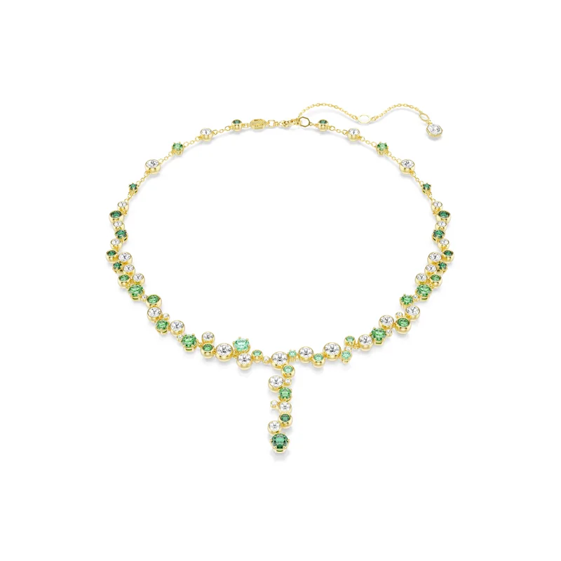 Swarovski  Constella Y necklace Mixed cuts, Green, Gold-tone plated for Women | Best Price UAE