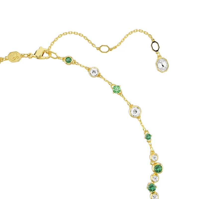 Swarovski  Constella Y necklace Mixed cuts, Green, Gold-tone plated for Women | Best Price UAE