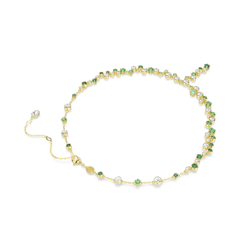 Swarovski  Constella Y necklace Mixed cuts, Green, Gold-tone plated for Women | Best Price UAE