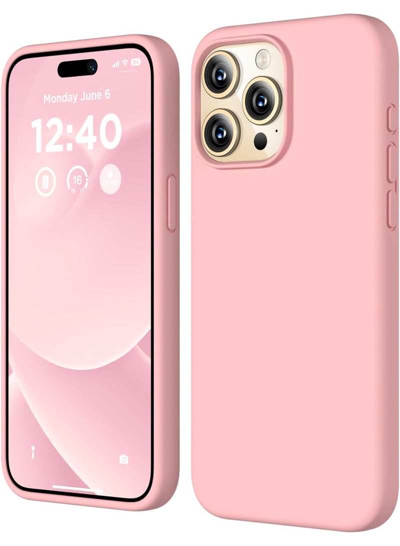 ACLIX Premium Liquid Silicone Case for iPhone 15 Pro Slim Fit, Soft Touch with Microfiber Lining & Enhanced Camera Protection - Durable & Anti-Fingerprint | Pink - Image 1