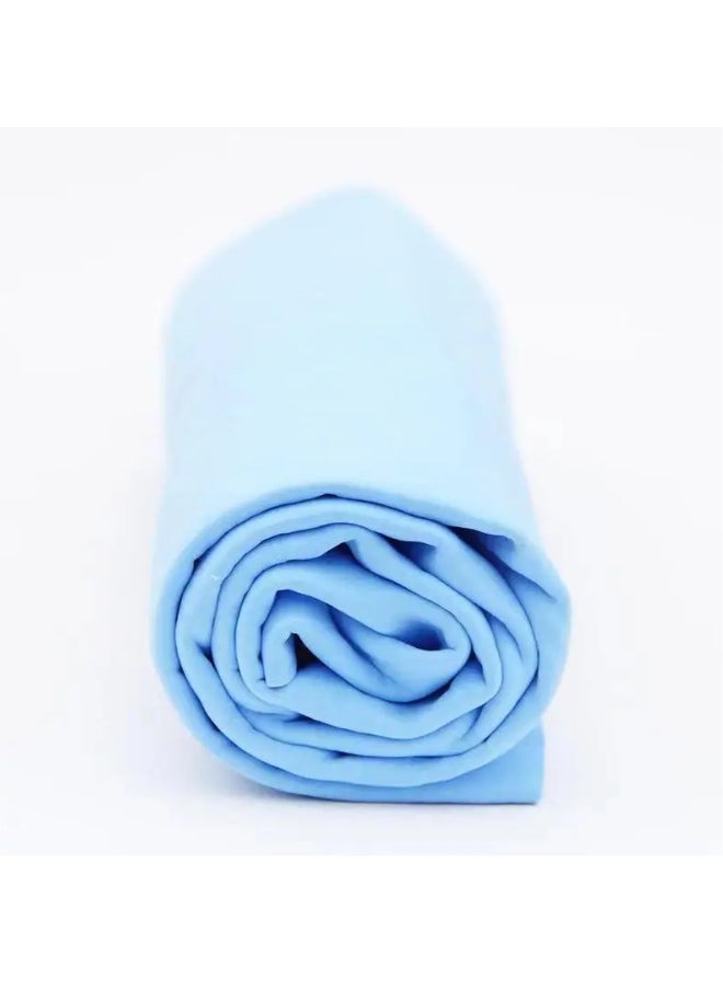 Clean Cham Deer skin Car Drying Towel, Free Microfiber Cleaning Cloth, Premium Professional Soft Microfiber Towel, Super Absorbent Detailing Towel for Car/Windows/Screen/Kitchen - Blue  - Image 3