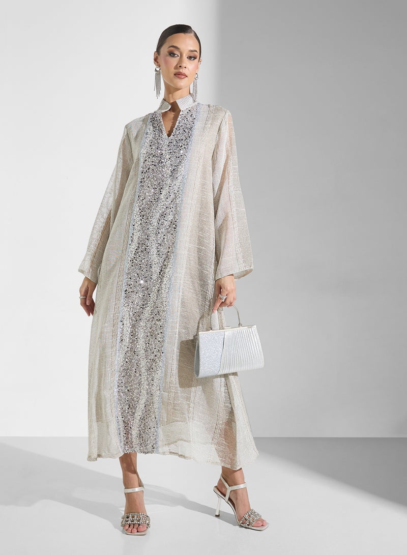 Khizana Sequin Embellished Dress - Image 4