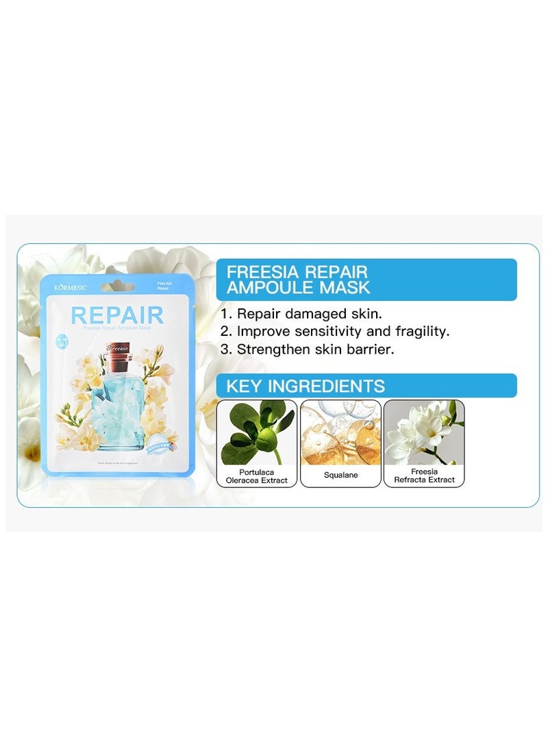Kormesic Freesia Ampoule Hydrating & Brightening Mask 25ml-5 packs - Image 2