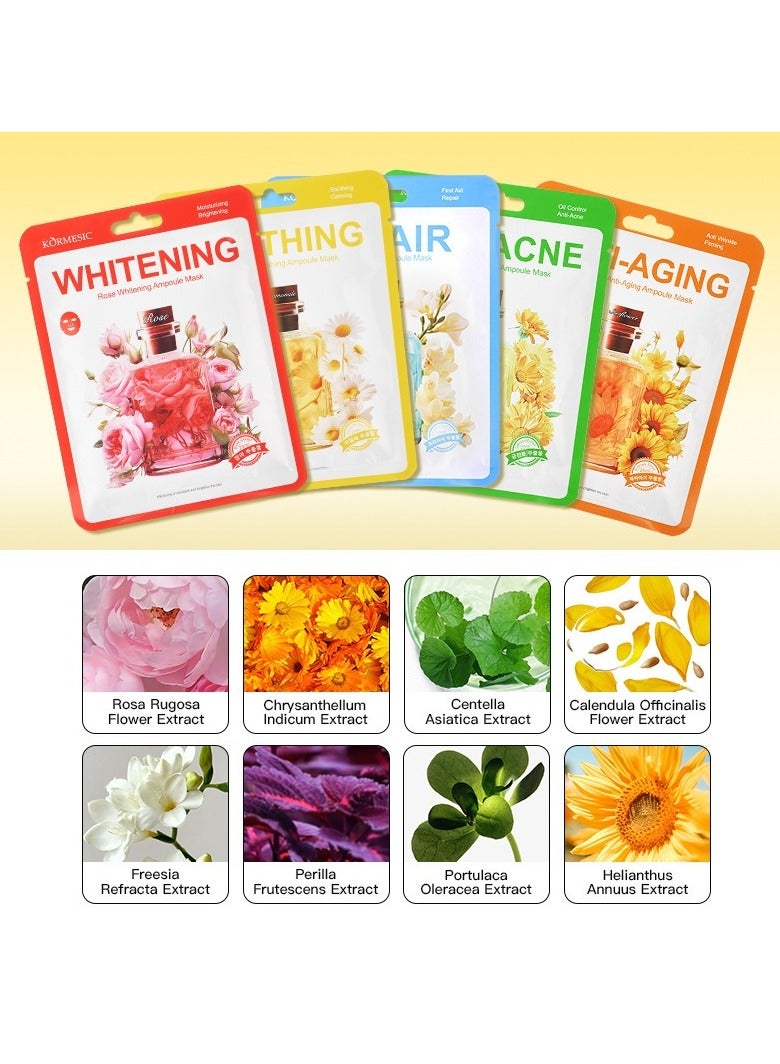 Kormesic Freesia Ampoule Hydrating & Brightening Mask 25ml-5 packs - Image 3